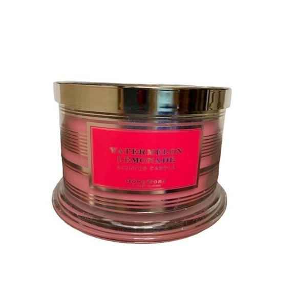 HomeWorx by Harry Slatkin 4 Wick Scented Candle Watermelon Lemonade NEW - Picture 1 of 3